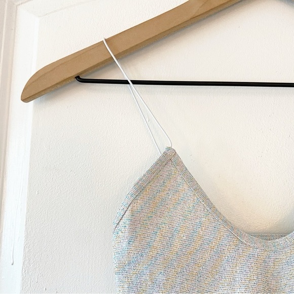 FREE PEOPLE Intimately Rainbow Sparkle Cropped Seamless Brami NEW - Picture 3 of 7